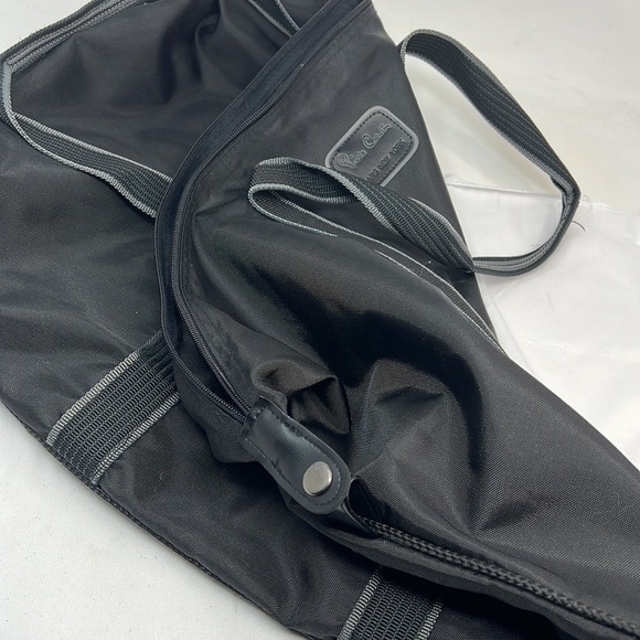 Pierre Cardin Large 25” x 18” Black Ballistic Nylon Zip Travel Duffel Tote Bag - Picture 4 of 6